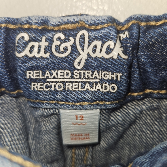 Cat & Jack Relaxed Fit Girls Jeans Size 12 - Picture 6 of 10